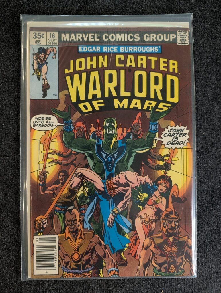 John Carter, Warlord of Mars #16 front cover