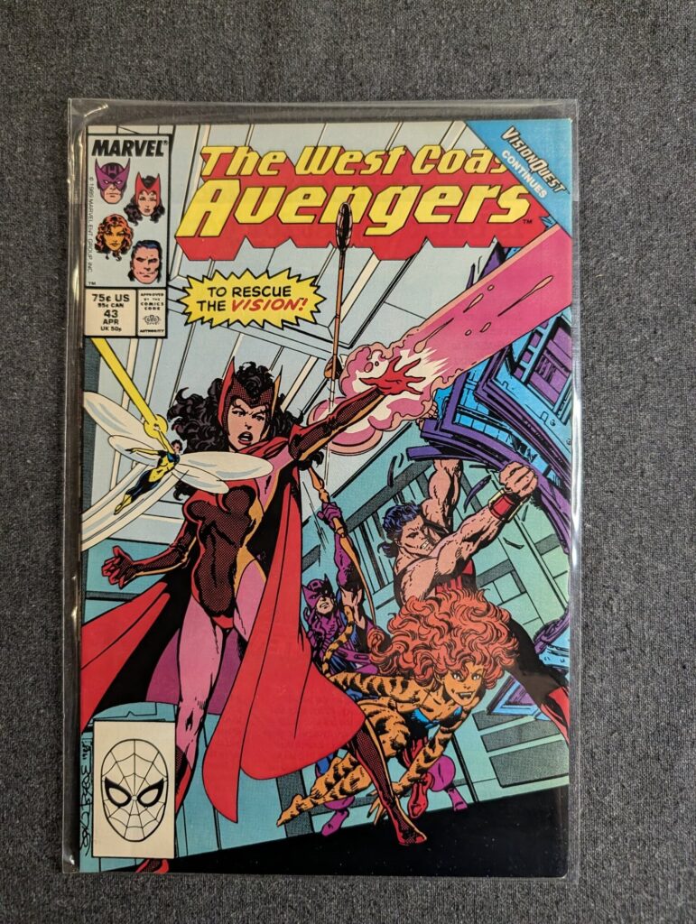 The West Coast Avengers #43 front cover
