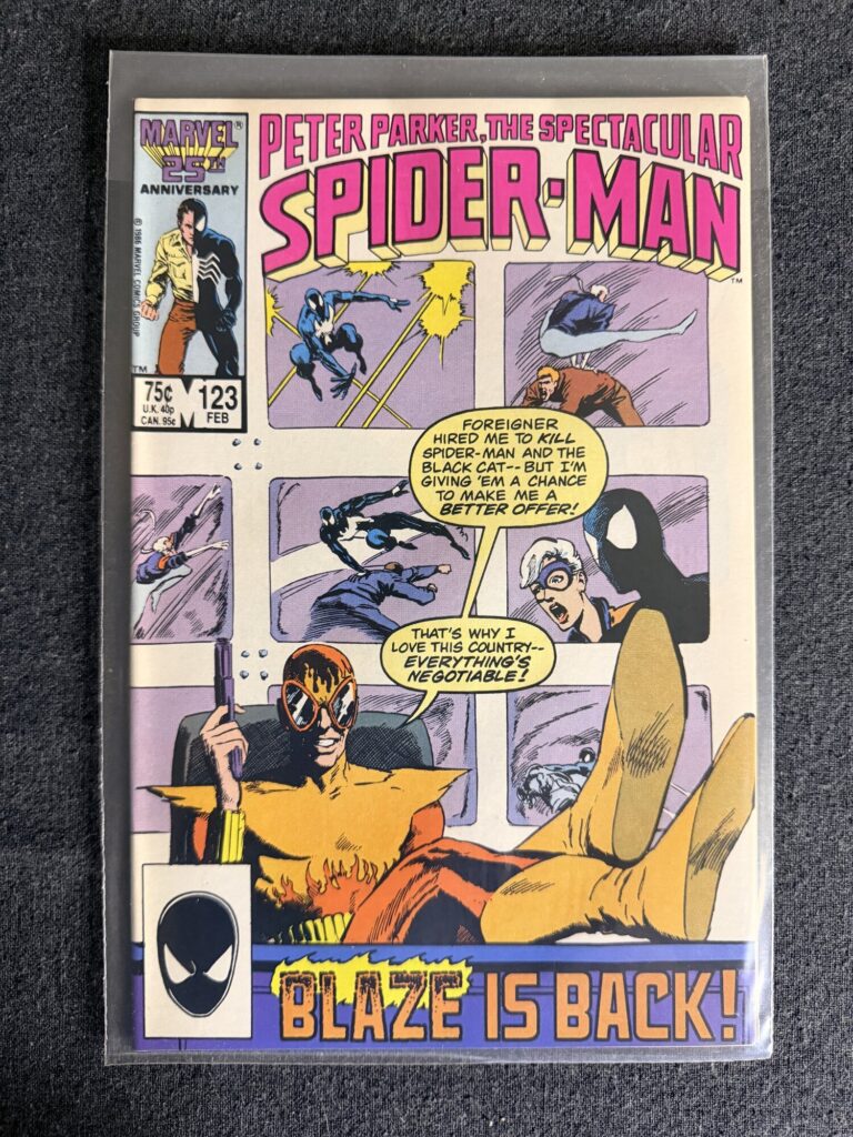 Peter Parker, The Spectacular Spider-Man #123 front cover