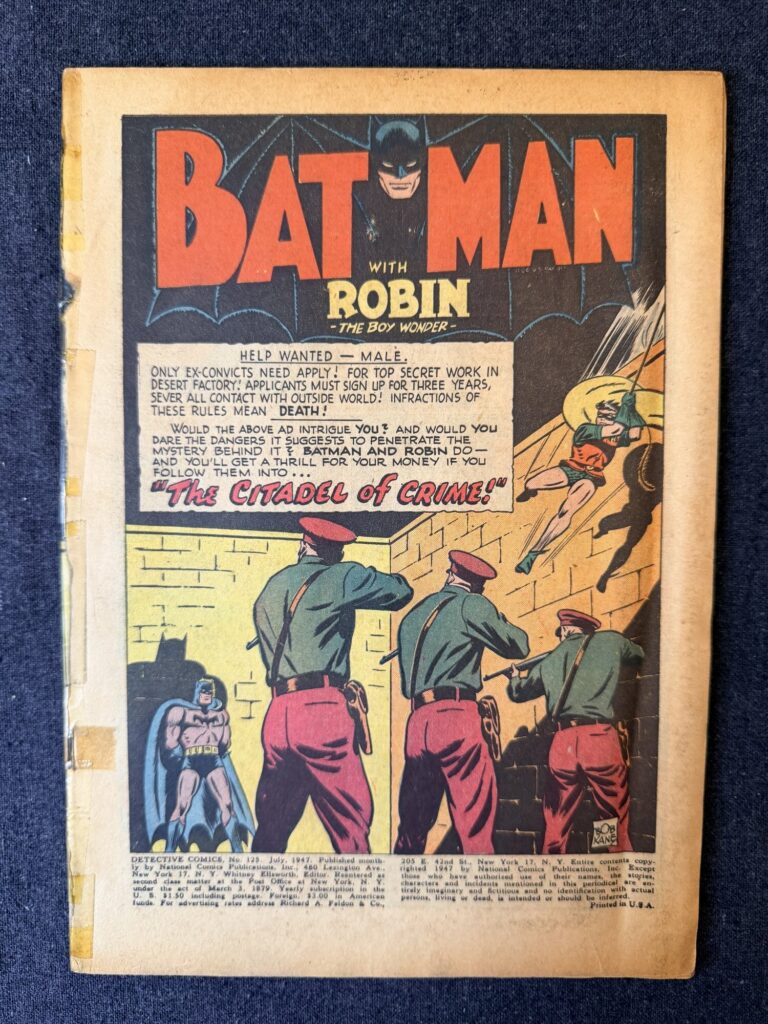 Detective Comics #125 front cover