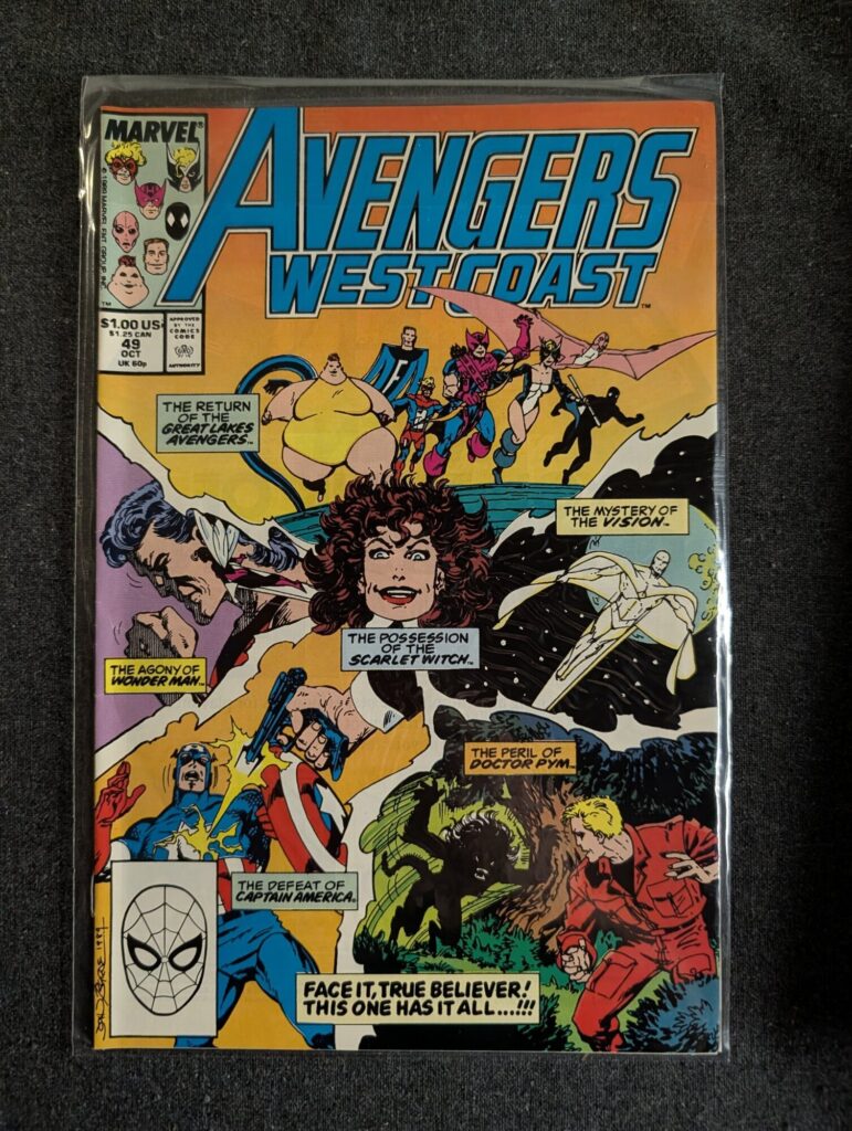 Avengers West Coast #49 front cover