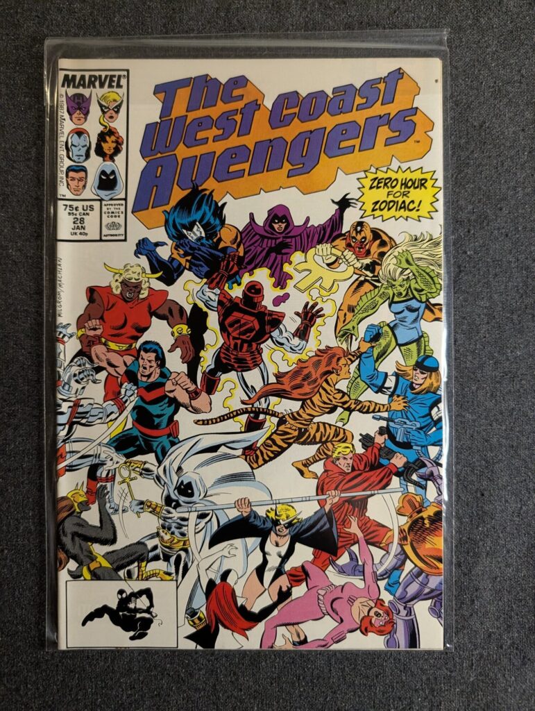 The West Coast Avengers #28 front cover