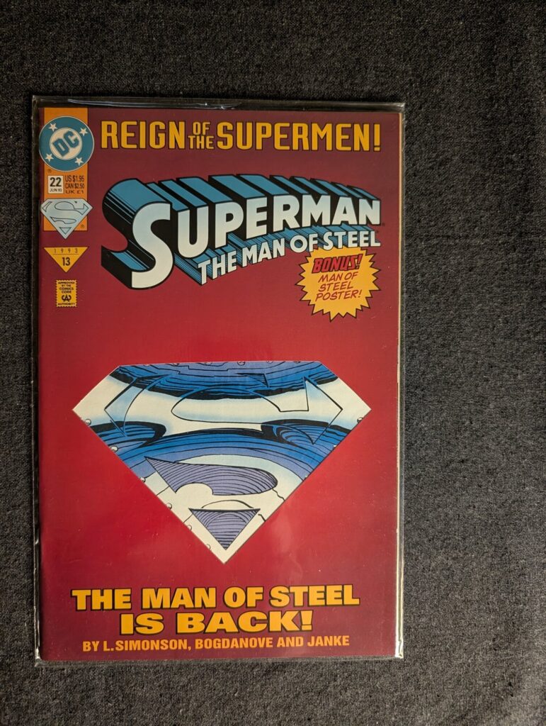 Superman: The Man of Steel #22 front cover