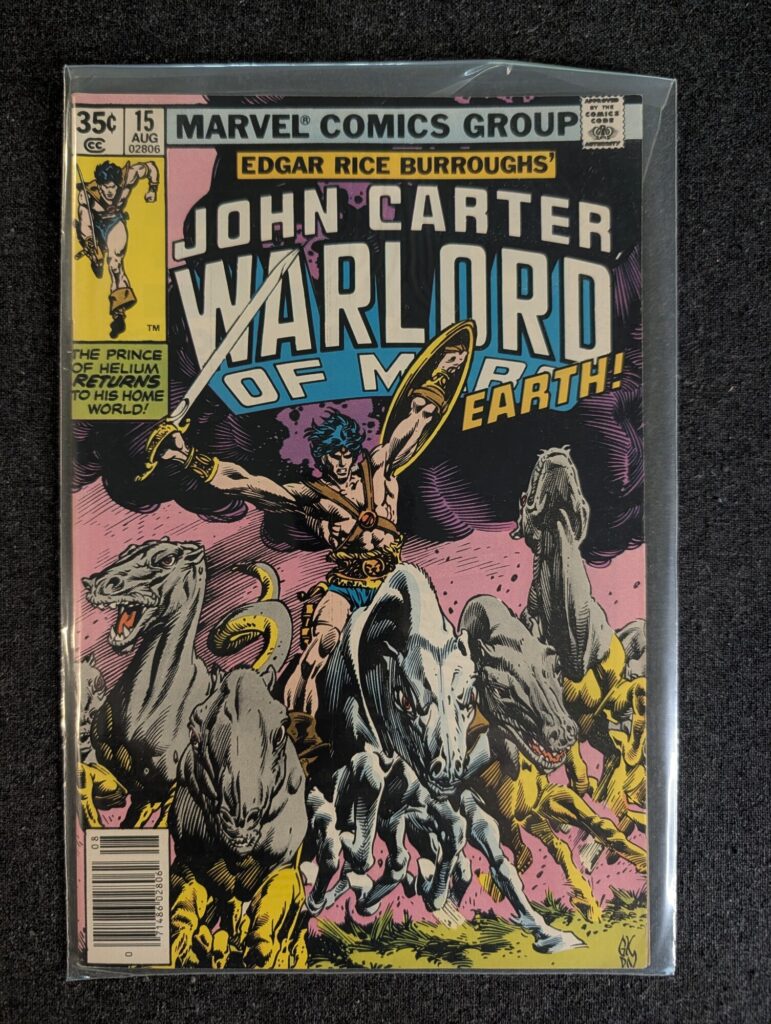 John Carter, Warlord of Mars #15 front cover