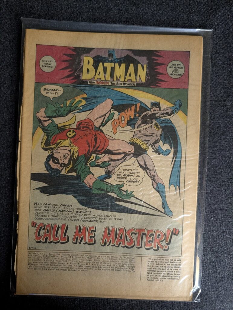 Batman #215 front cover