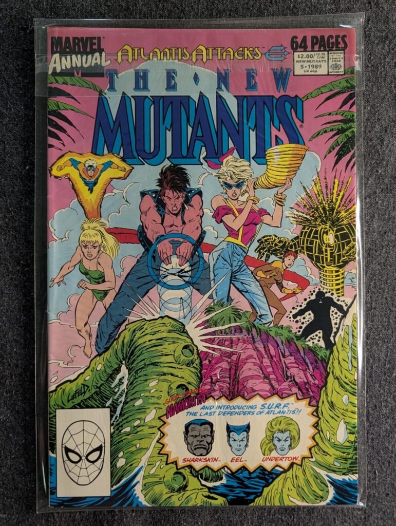 The New Mutants Annual #5 front cover