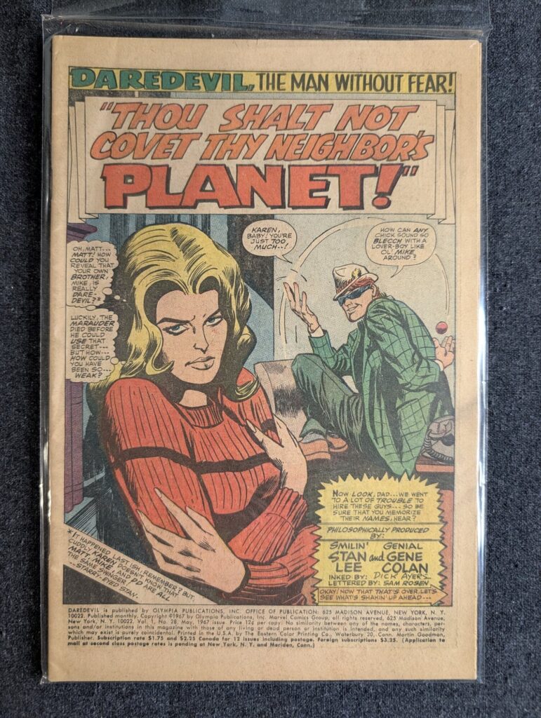 Daredevil #28 front cover