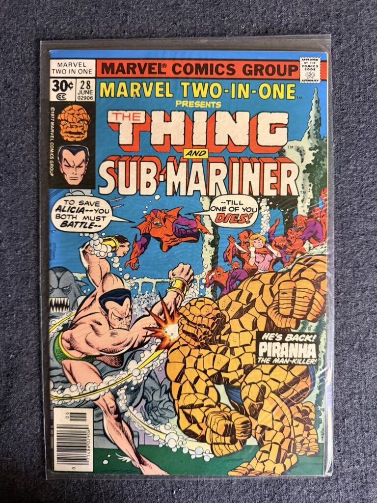 Marvel Two-In-One #28 front cover