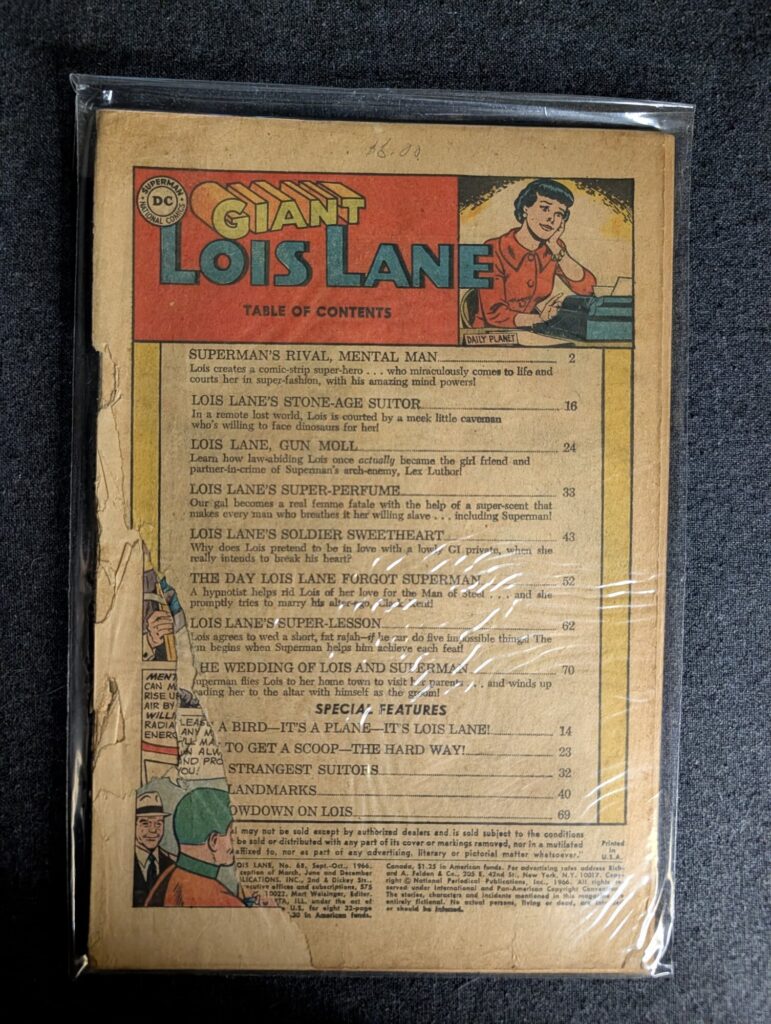 Superman's Girl Friend, Lois Lane #68 front cover