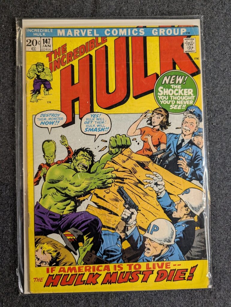 The Incredible Hulk #147 front cover