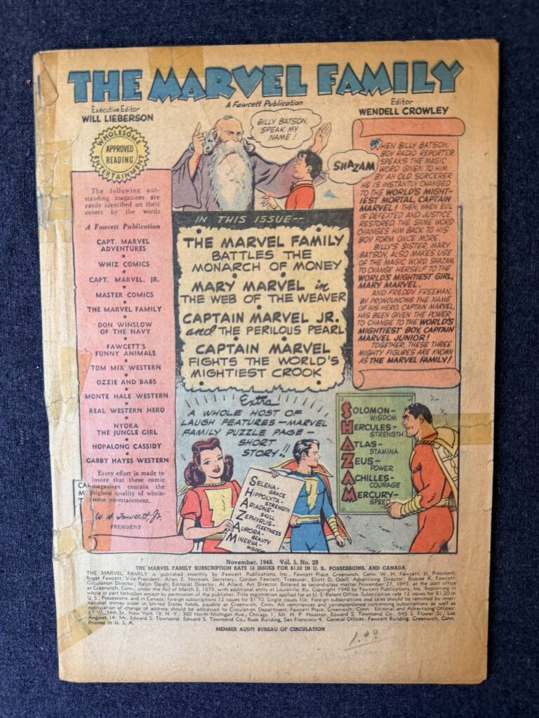 The Marvel Family #29 front cover