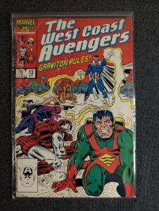 The West Coast Avengers #13 front cover