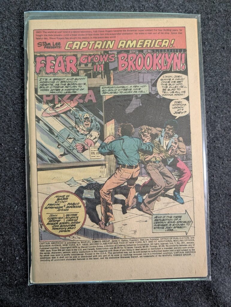 Captain America #241 front cover