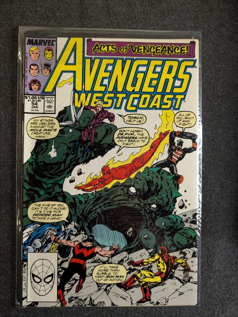 Avengers West Coast #54 front cover