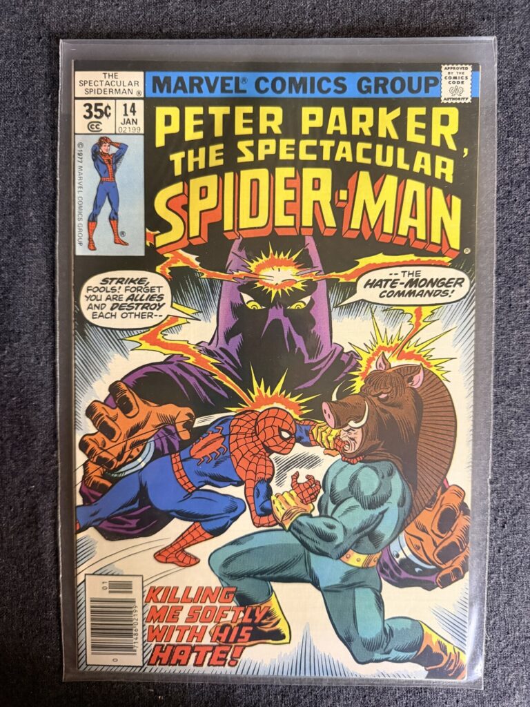 Peter Parker, The Spectacular Spider-Man #14 front cover