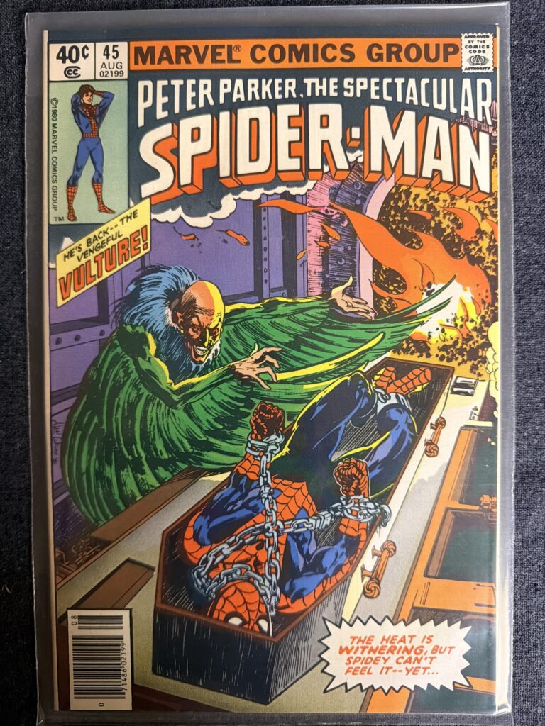 Peter Parker, The Spectacular Spider-Man #45 front cover