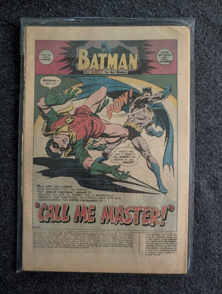 Batman #215 front cover