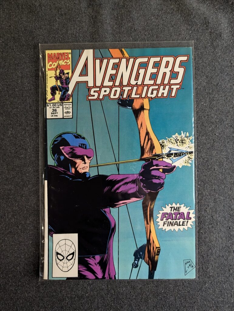 Avengers Spotlight #36 front cover