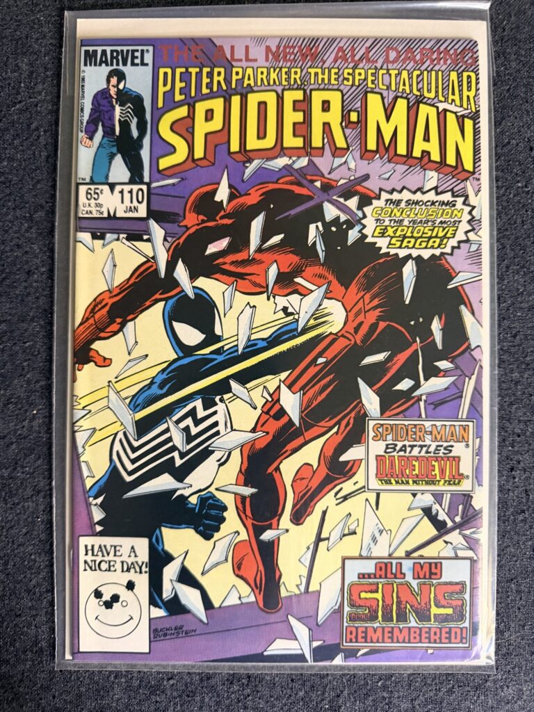 Peter Parker, The Spectacular Spider-Man #110 front cover
