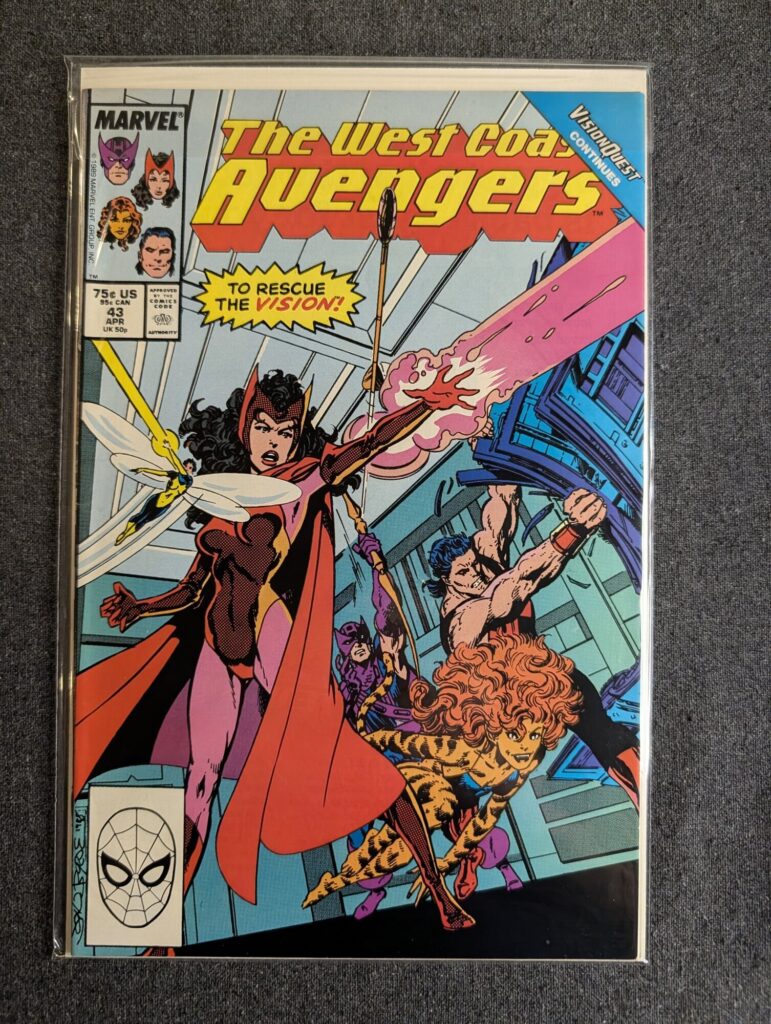 The West Coast Avengers #43 front cover