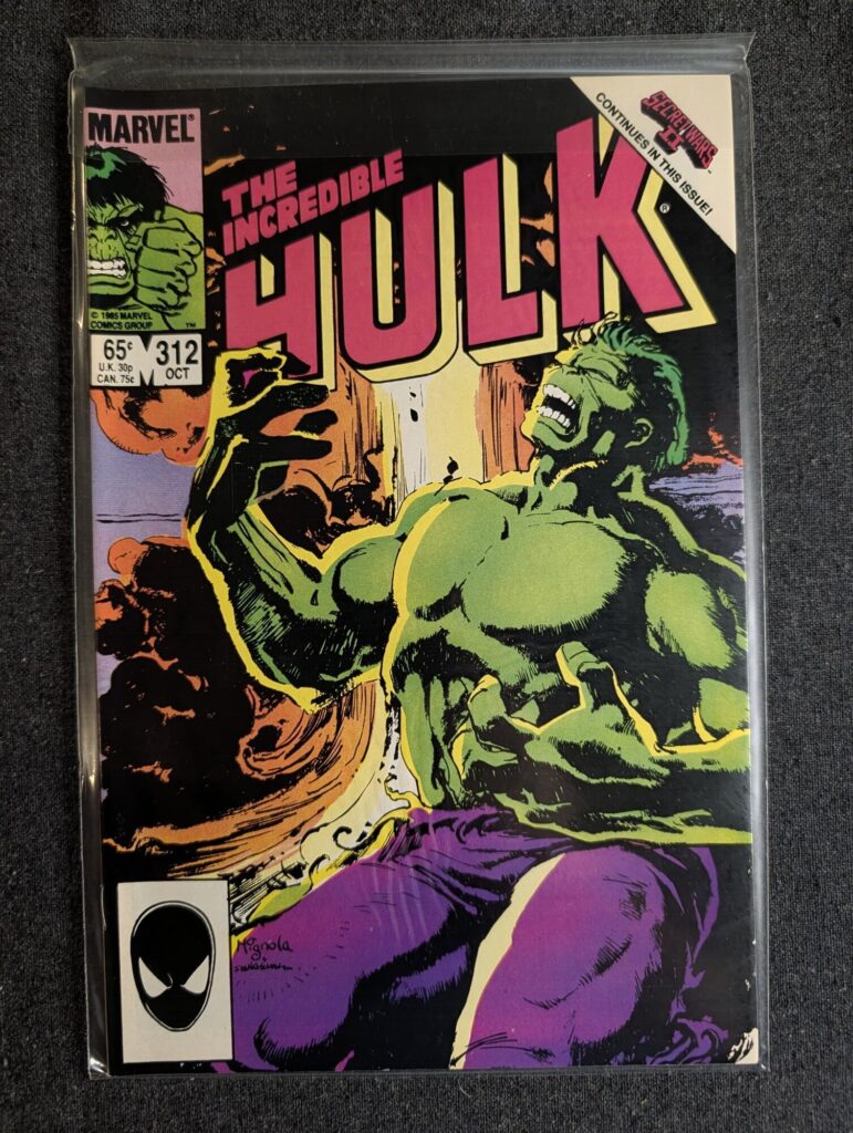 The Incredible Hulk #312 front cover