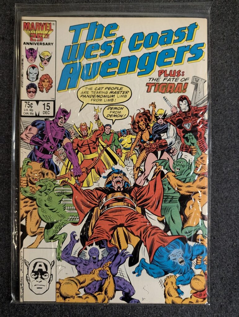 The West Coast Avengers #15 front cover