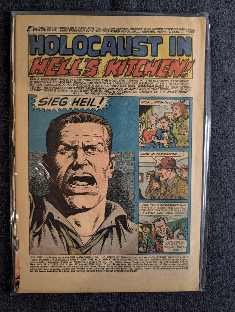 Sgt. Fury and his Howling Commandos #69 front cover