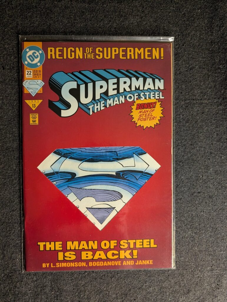 Superman: The Man of Steel #22 front cover