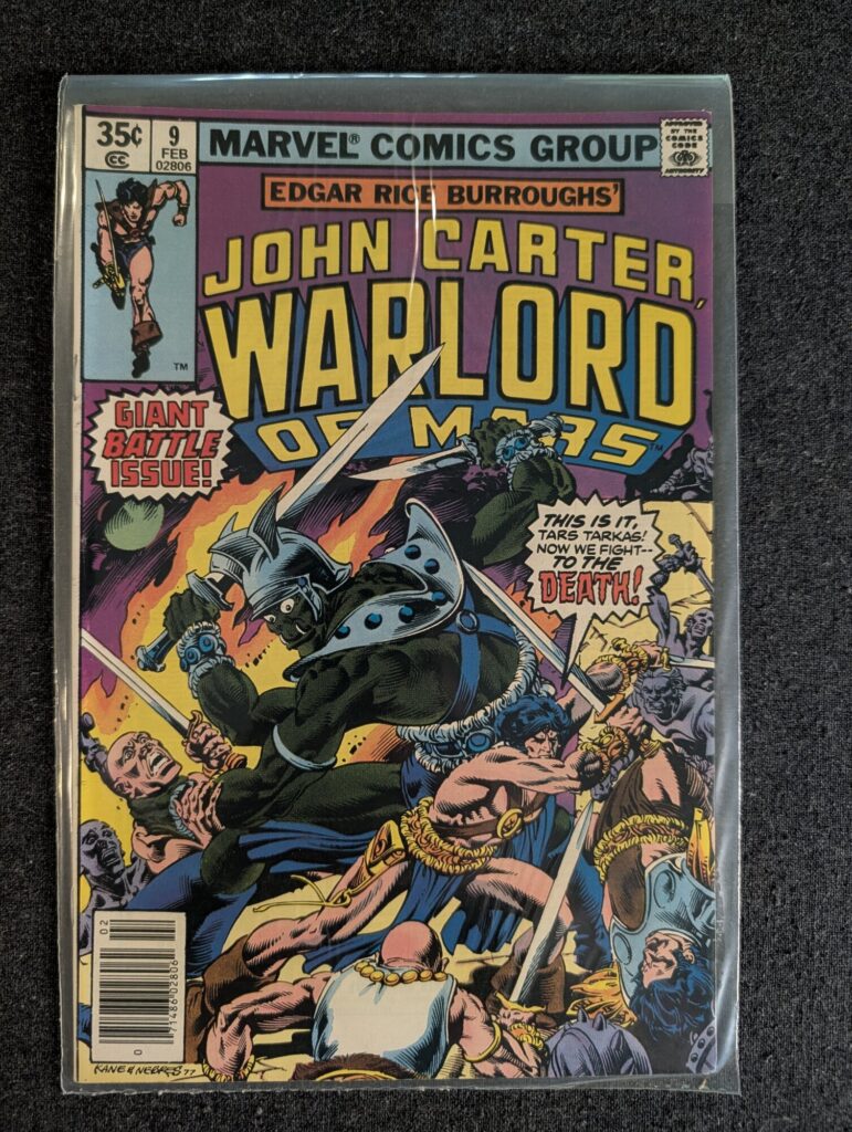 John Carter, Warlord of Mars #9 front cover