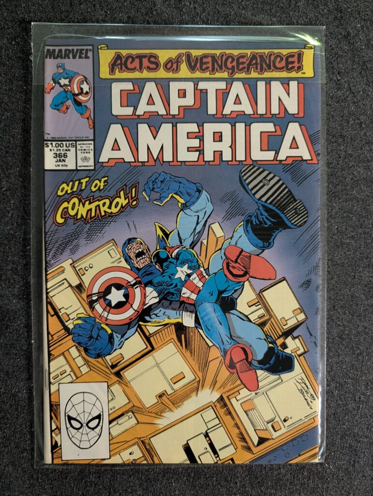 Captain America #366 front cover