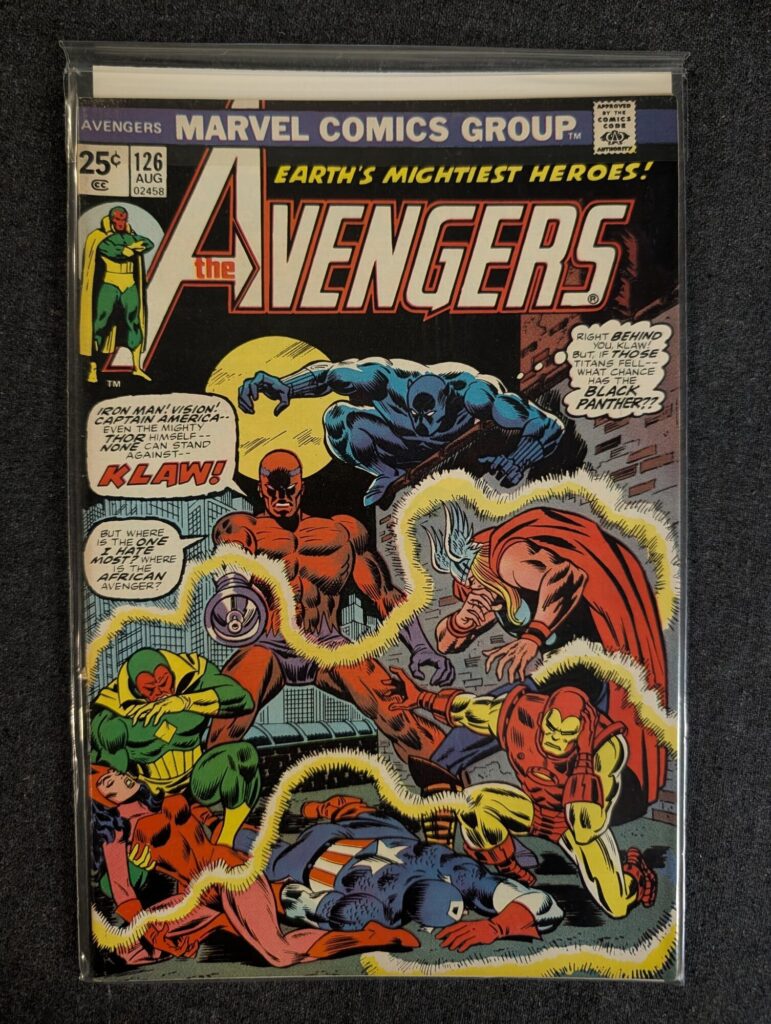 The Avengers #126 front cover