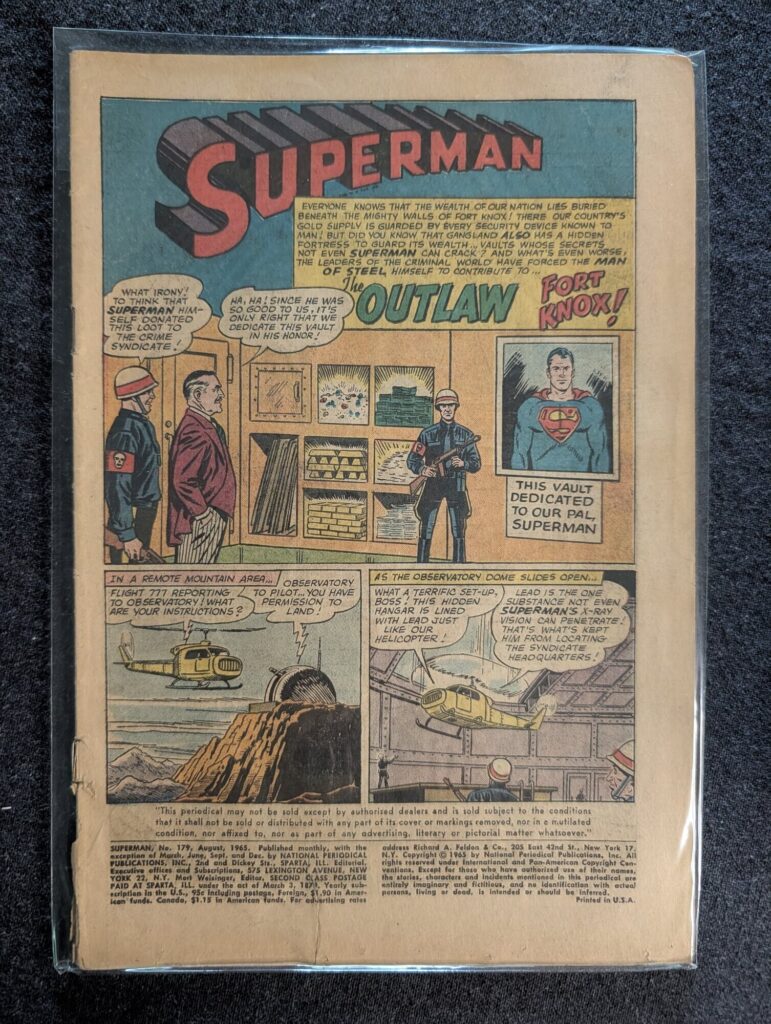 Superman #179 front cover