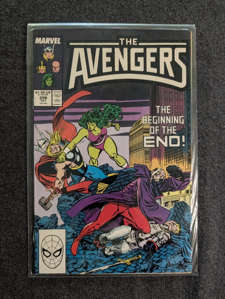 The Avengers #296 front cover