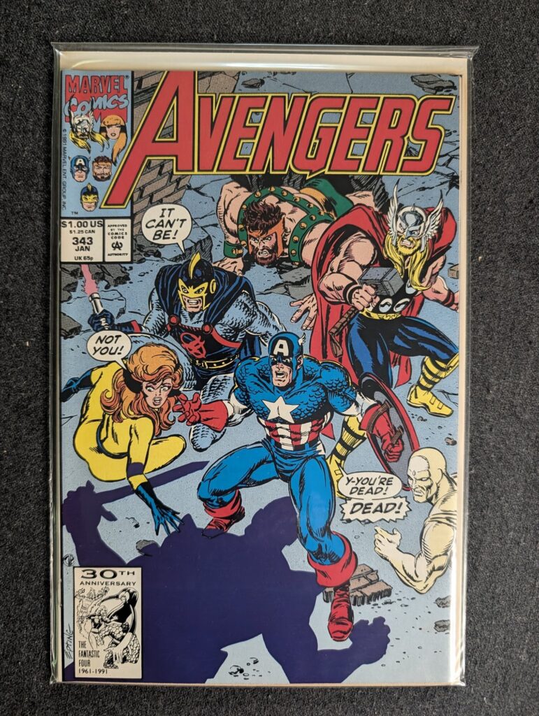 Avengers #343 front cover