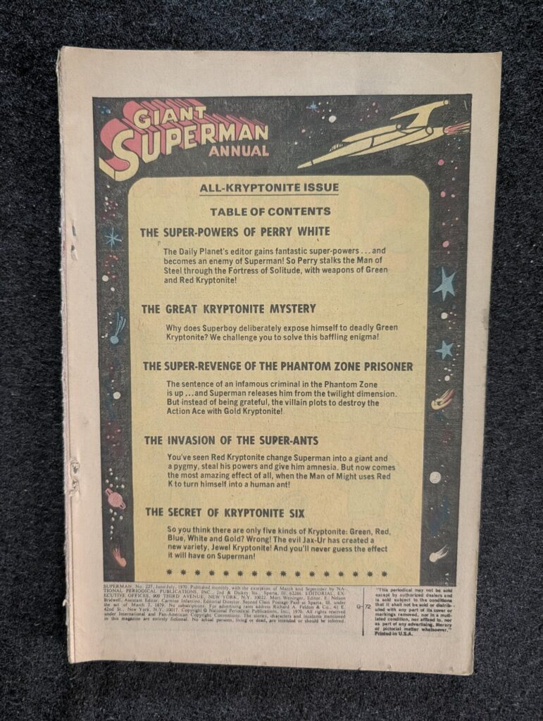 Superman #227 front cover